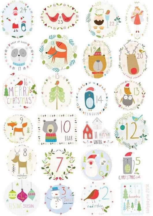 Стикеры для адвент календаря