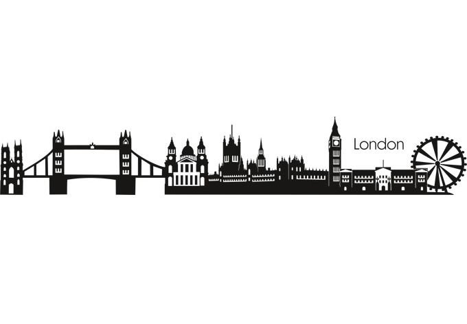 Силуэты достопримечательностей Лондона
