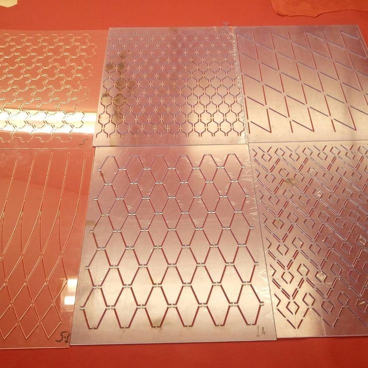 Трафарет ромбы для кожи