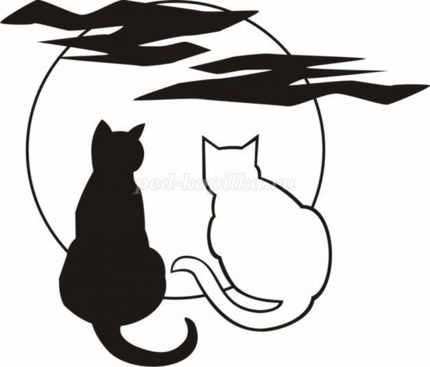 Трафарет кошки