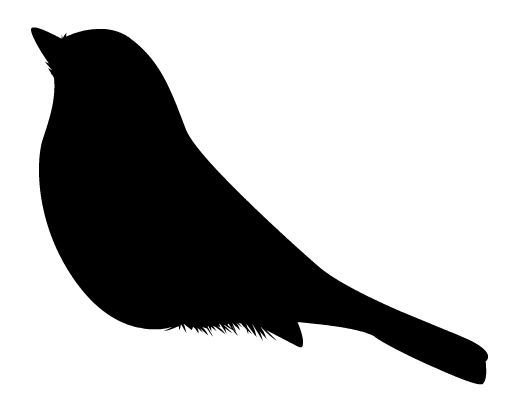 Трафарет птицы для аппликации