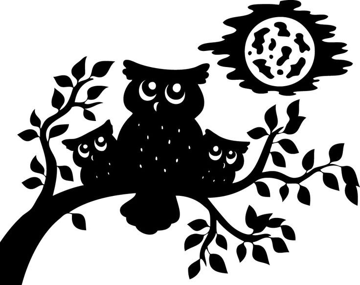 Вытынанка Сова на ветке