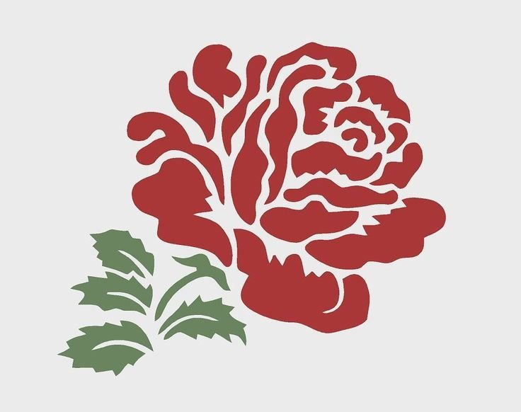 Трафарет розы для пряников