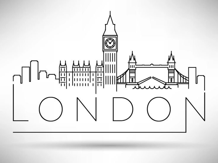 Лондон контурный рисунок
