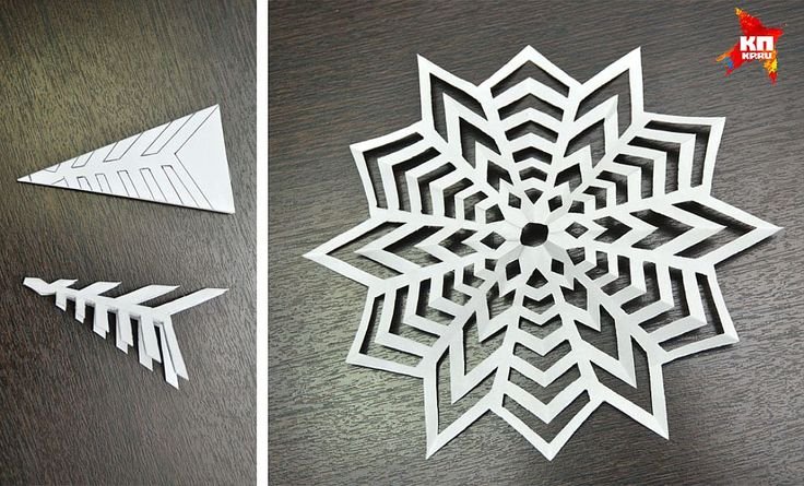 Необычные снежинки из бумаги