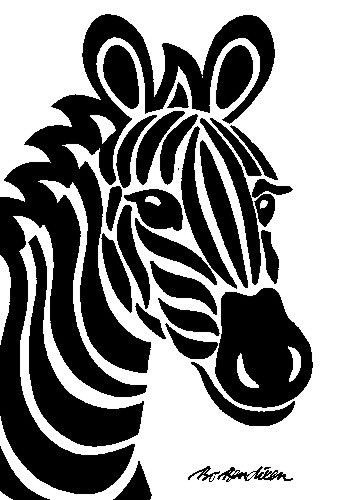 Трафарет зебры для рисования