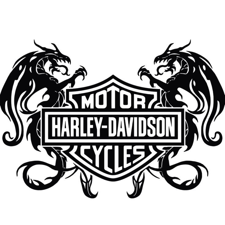 Логотип Harley Davidson трафарет