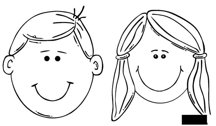 Лицо ребенка раскраска для детей