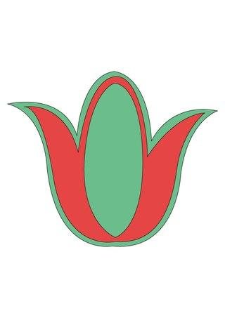 Казахский национальный орнамент тюльпан