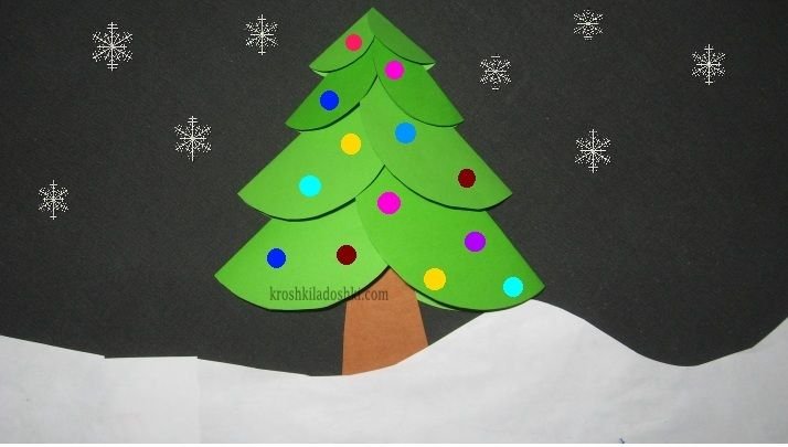 Аппликация елка