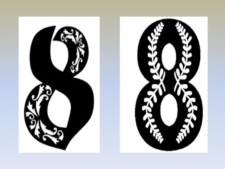 Цифра 8 трафарет