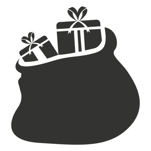 Трафарет на окно мешок с подарками