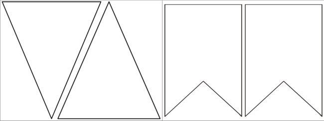 Макет флажка для гирлянды