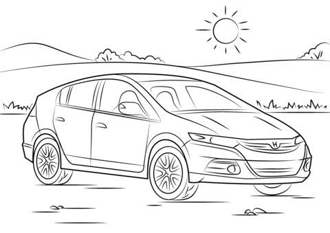 Honda CRV раскраска