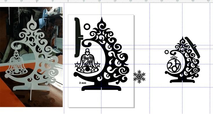 Ёлочные украшения на лазере из фанеры
