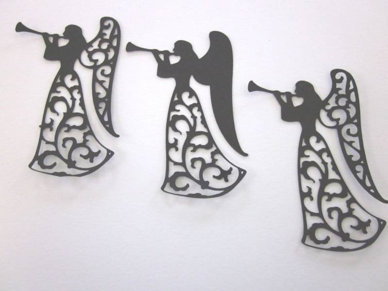 Крылья ангела вытынанки