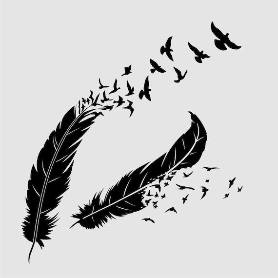 Перо трафарет