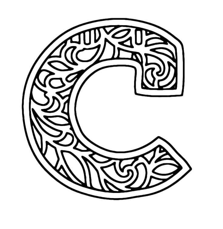 Трафарет букв для вырезания