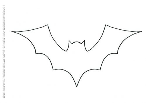 Трафарет летучей мыши для вырезания