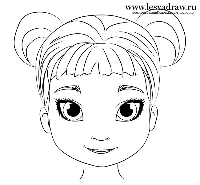Мультяшное лицо девочки