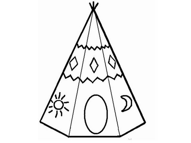 Вигвам раскраска