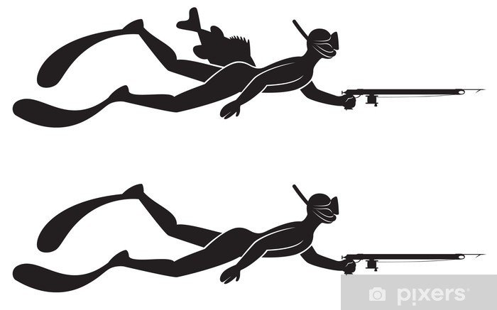 Наклейка подводный охотник