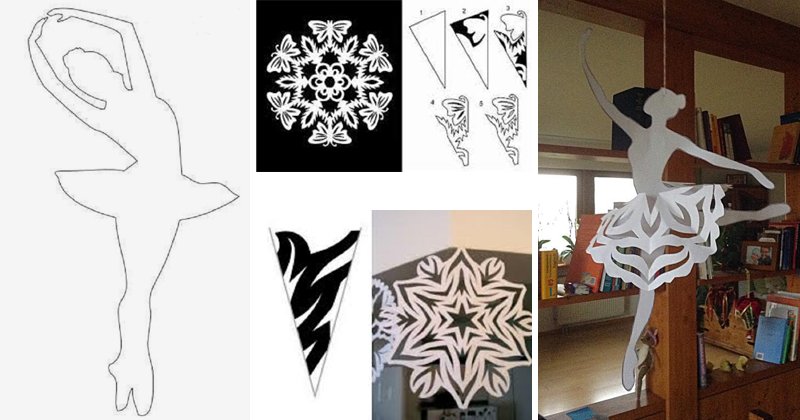 Новогодние снежинки балеринки