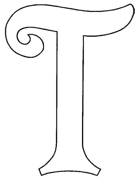 Буква т трафарет