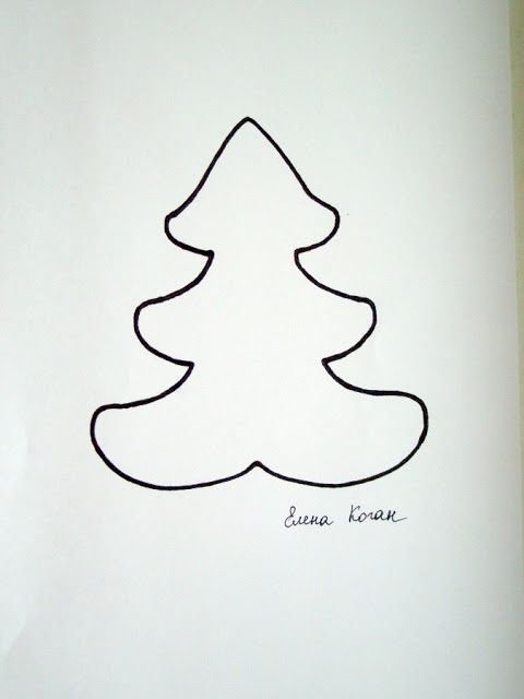 Елочка из фетра выкройка