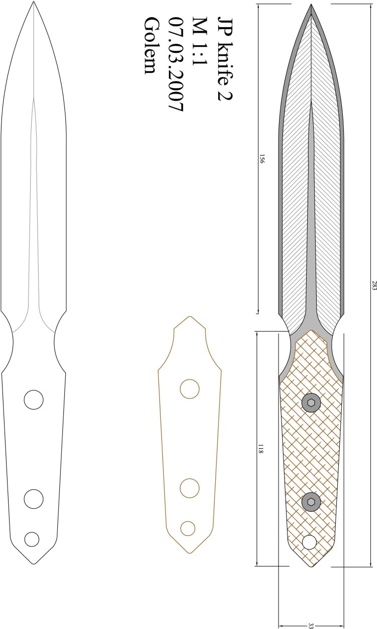 Чертежи метательных ножей. Скачай, сделай, метать научим🎯
