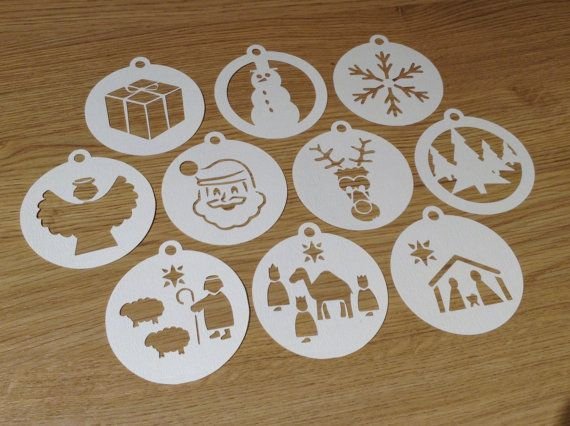 Новогодние игрушки из фанерных заготовок