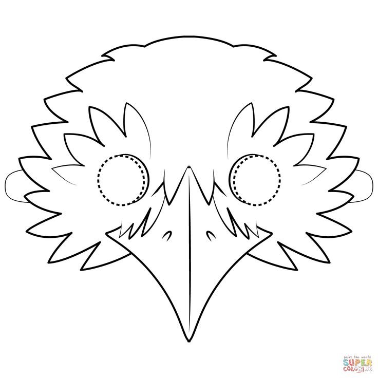 Макет масок птиц