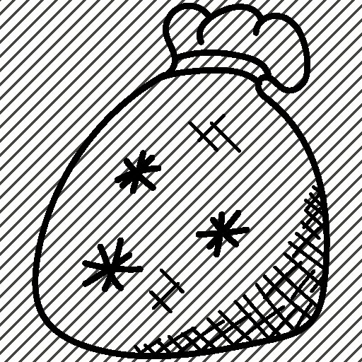 Мешок с подарками раскраска