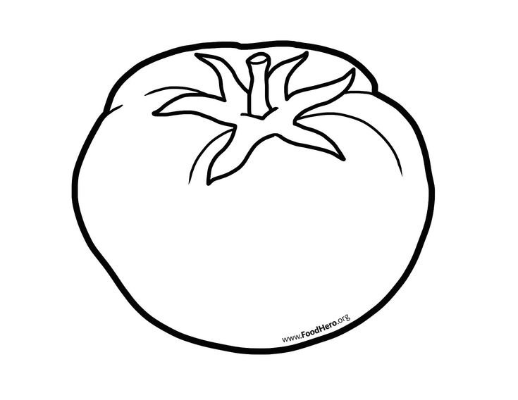 Помидор картинка для детей раскраска