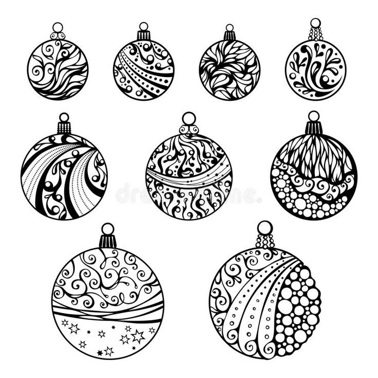 Новогодний шарик рисунок