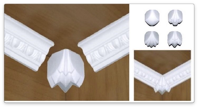 Плинтус потолочный 80х80