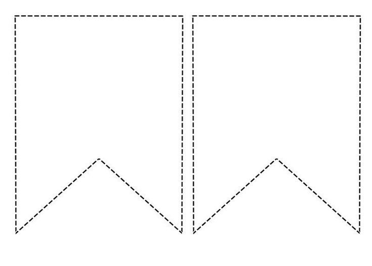 Трафареты флажков на гирлянду