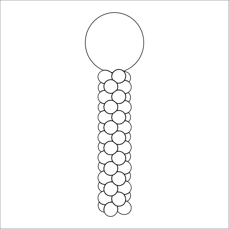 Колонна из шаров схема