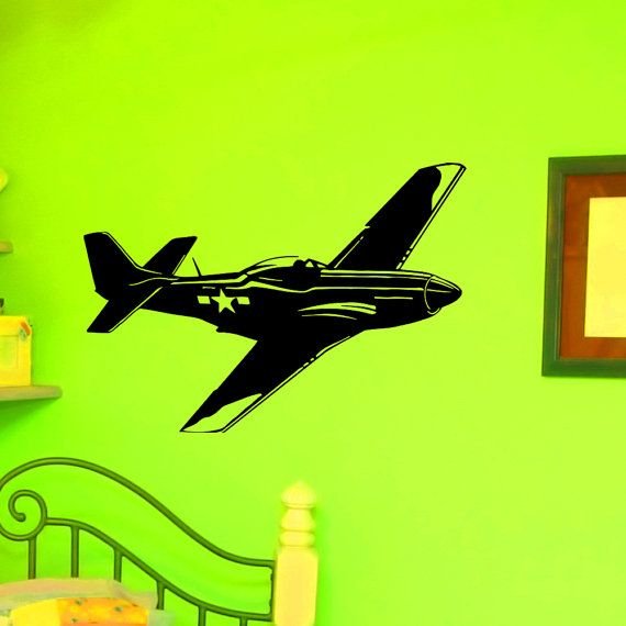 Трафарет самолет на стену
