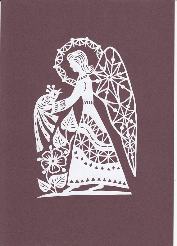 Вытынанка ангел