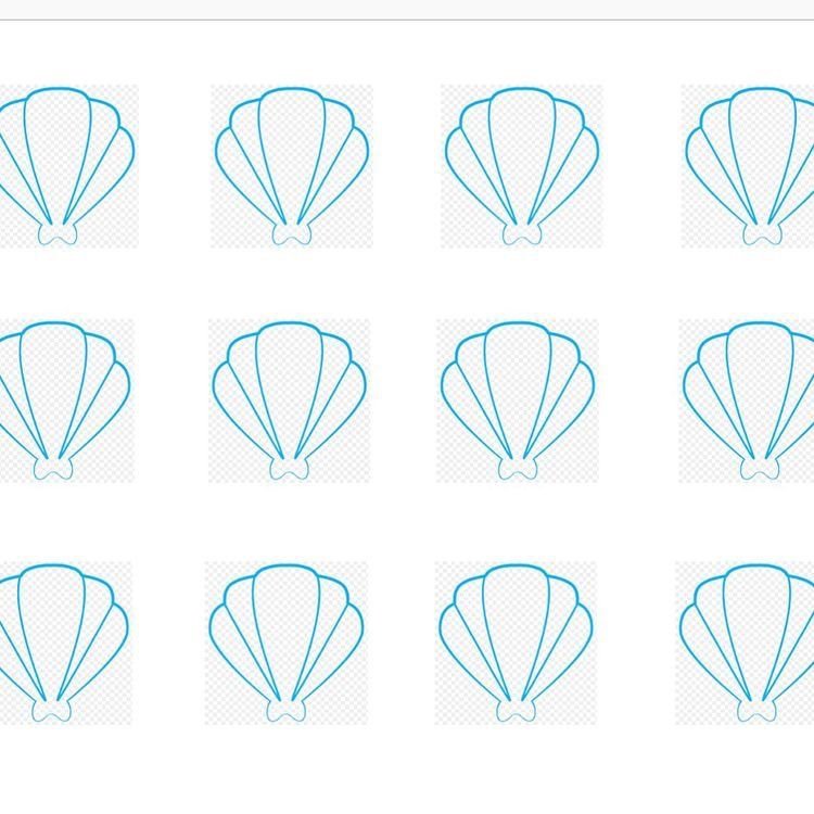 Трафарет для макаронс Ракушка