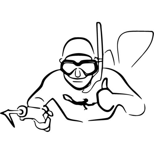 Трафарет подводного охотника