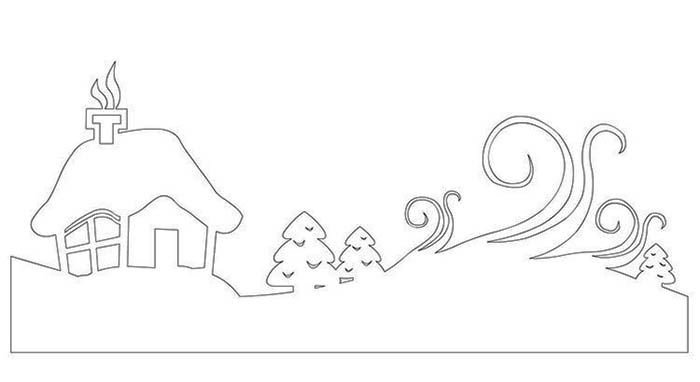 Новогодние домики на окна