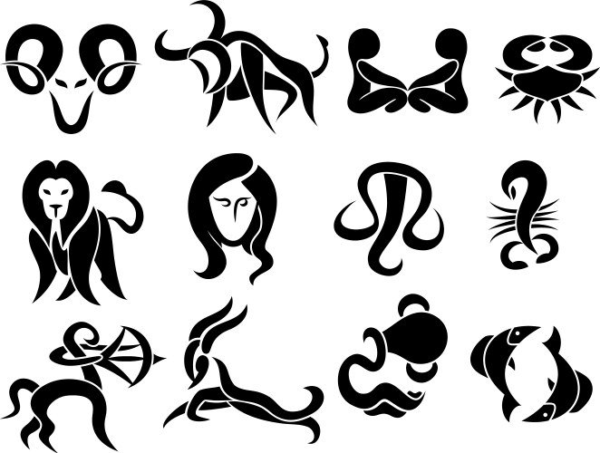 Стилизованные изображения знаков зодиака