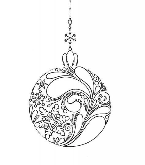 Новогодний шар раскраска