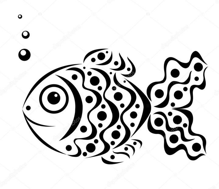 Трафарет рыбы