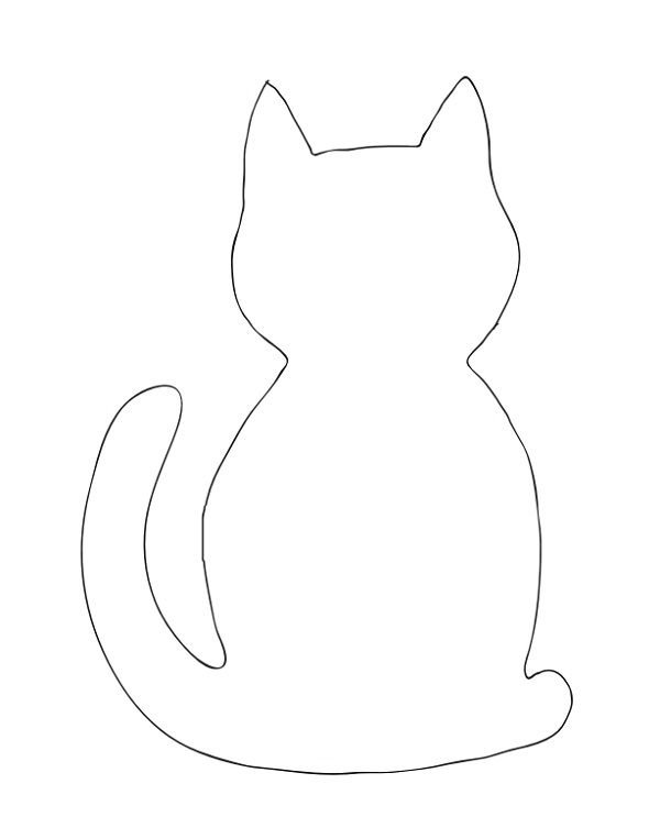 Трафарет кошки