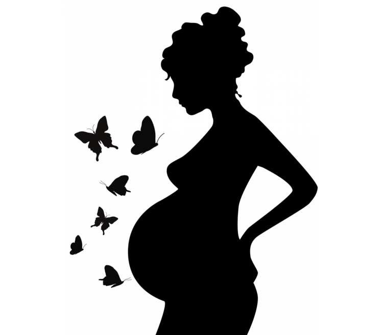 Силуэт беременной девушки