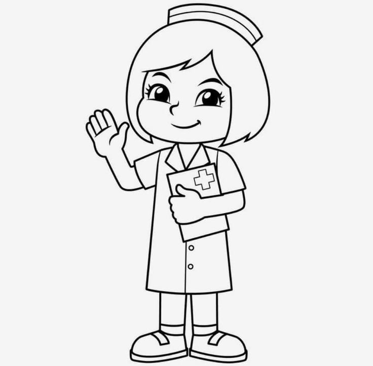 Доктор раскраска для детей