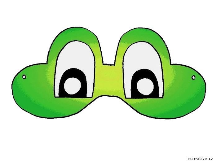 Маска лягушонка для детей на голову